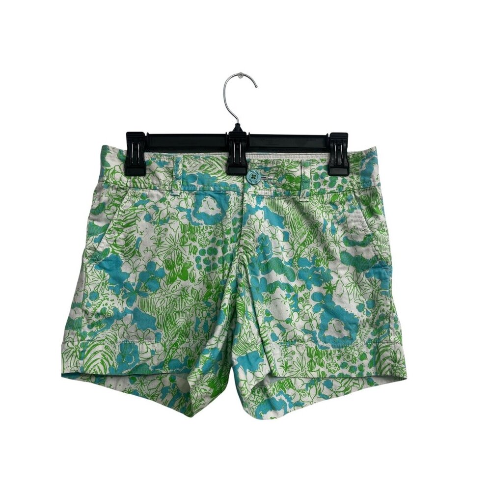 Lilly Pulitzer Callahan Short Limeade Its A Zoo Women's Shorts sz 0